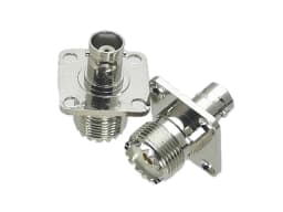 1Pcs UHF PL259 SO239 to UHF / BNC Male plug & Female jack Bulkhead & 4-holes Flange RF Coaxial Adapter connector Test Converter