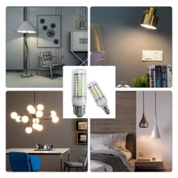 LED Lamp E27 E14 SMD 5730 220V Corn Bulb 24-72 LEDs Chandelier Candle Light for Home Decoration - Energy Efficient Lighting