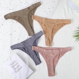 3Pcs/Set Women Brazilian Panties Low-Rise Thong Comfort Underwear Sexy Lingerie High-Stretch G-string Multi Color T-back M-XL