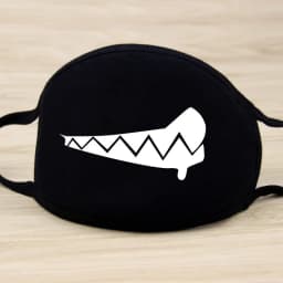 1PC Black Mask Cartoon Animal Mask Printed Handprint Dustproof Cycling Muffle Unisex Winter Thicken Cotton Half Face Mouth Mask