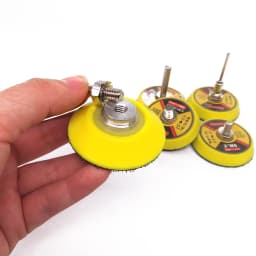 2pcs 2Inch 50mm Back-up Sanding Pad 3mm Shank or M6 5/16-24T Thread Hook and Loop Sanding Discs for Dremel Accessories