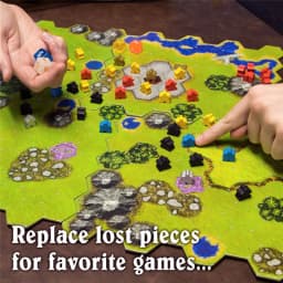 12PCS Wooden Humanoid Meeples Pawn Chess Pieces 12 Colors Standard Size 16mm For Meeple Carcassonne Board Game Accessories