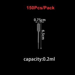 0.2/0.5/1/2/3ML Disposable Plastic Transfer Graduated Pipettes for SIlicone Epoxy Resin Mold DIY Jewelry Making Squeeze Pipettes