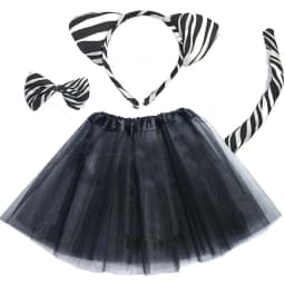 Animals Children Headband Tutu Skirt Tail Bow Kids Girl Party Props Elephant Tiger Fox Halloween Costume Cosplay