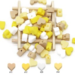 Cute-Idea 10PCs Heart Teether Pacifier Pendants Accessories Chain BPA Free Chewable Teething Soft Baby Product Food Grade