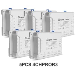 SONOFF-WiFi Smart Switch Module, Voice Control, Interlock Inching Mode via eWeLink App, Support Alexa and Google, 4CHR3/4CHPROR3