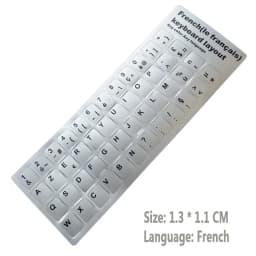 SR Matte Silver Keyboard Stickers English French Russian Italian German Arabic Spanish Thai Portugal Turkish Laptop Accessories
