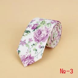 Brand New Floral Tie for Men's Narrow Casual Mens Ties for Wedding Party Flower Skinny Neckties for Women Printed Male Neck Ties