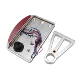 Motorcycle License Plate LED Tail Light Horizontal Side Mount Bracket Holder For Harley Bobber Chopper Custom Touring Universal
