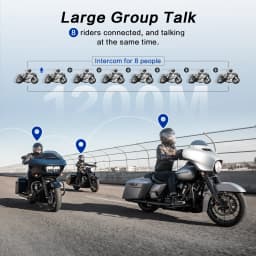 2pcs Fodsports M1-S Plus Helmet Intercom Motorcycle Helmet Bluetooth Headset 8 Riders 2000M,FM Radio,Music Share.
