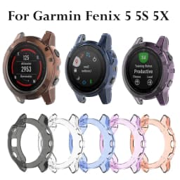 Soft TPU Protector Case For Garmin Fenix 5 5S 5X Plus Clear Protective Shell Frame Bumper Cover