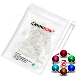 100pcs 3mm Flashing LED Light Emitting Diode Lamp Bulb RGB White Red Blue Green Yellow 2V 3V Color Flickering Blinking Indicator