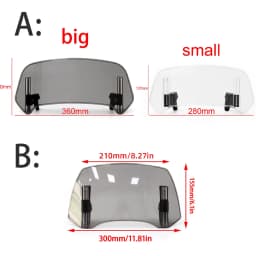 For Benelli TRK 502 TRK702 702x Universal Motorcycle Windshield Extension Adjustable Spoiler Deflector