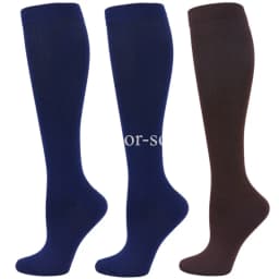 3Pairs Compression Socks Knee High Varicose Veins Stockings Men Women Sport Socks Anti Fatigue Pain Relief Compression Stockings