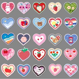 10/30/50pcs Love Cartoon Cute Graffiti Sticker Creative Laptop Phone Diy Helmet Bicycle Car Waterproof Decorative Stickers