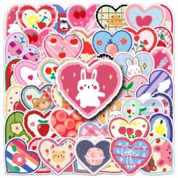 10/30/50pcs Love Cartoon Cute Graffiti Sticker Creative Laptop Phone Diy Helmet Bicycle Car Waterproof Decorative Stickers