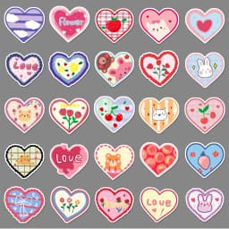 10/30/50pcs Love Cartoon Cute Graffiti Sticker Creative Laptop Phone Diy Helmet Bicycle Car Waterproof Decorative Stickers