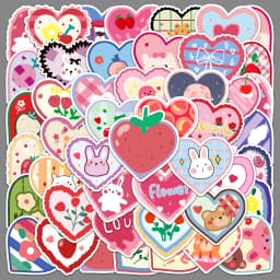 10/30/50pcs Love Cartoon Cute Graffiti Sticker Creative Laptop Phone Diy Helmet Bicycle Car Waterproof Decorative Stickers