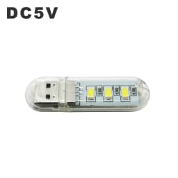 LED USB Night Light Portable U Disk Lamp 3LEDs 1.5W Reading Lamps Colorful Mini Book Lights DC5V Power Bank Powered Camping Bulb