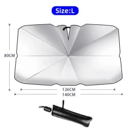 Upgraded Car Windshield Sun Shade Umbrella Foldable Car Sunshade Front Window Cover for UV Ray Block & Sun Heat Protection