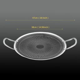 Stainless Steel BBQ Grill Pan for Camping & Home, Compatible with Induction, Gas
