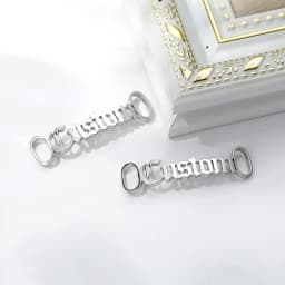 Custom Name Shoe Buckles Stainless Steel Customized Shoelace Buckle Personalized Decoration Charm Sneaker Accessories Jewelry