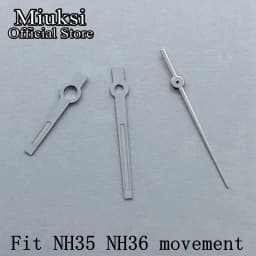 Miuksi silver rose gold blue watch hands green luminous hands fit NH35 NH36 3135 ETA2824 2836 Miyota8215 DG2813 3804 movement