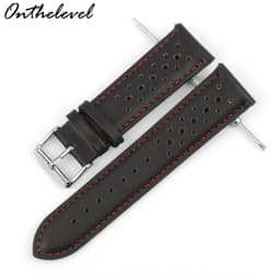 Onthelevel Leather Watch Strap 18mm 20mm 22mm 24mm Gray Color Watch Band Quick Release Watch Bands Replacement