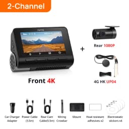 70mai 4K Dash Cam A800SE Upgraded Version Supercapatior Voice Control GPS ADAS Wifi 6 Car Recorder 70mai A800SE Support 4G LTE