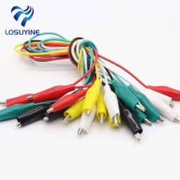 10pcs2pcs Line length 45cm Crocodile clip number 28mm Double-ended Crocodile Clips Cable Alligator Clips Wire Testing Wire Clip