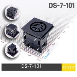 5/20 Pcs Female Din Connector Receptacle 2 3 4 5 6 7 8 9 13 Pin Circular Connector Right Angle PCB Solder Sockets Tin