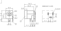 10pcs 5.5x2.1mm DC-005 Black DC Power Jack Socket DC Connectors Supply Barrel-Type Right Angle PCB Mount Terminal