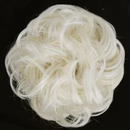 Azqueen Synthetic Messy Bun Chignon Donut Gary Brown Color Hair Bun Pad Elastic Hair Rope Rubber Band Hair Extensions