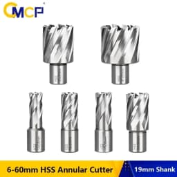 CMCP 1pc 6-60mm High Speed Steel Metal Core Drill Bit Annular Cutter Hollow Drill Bit Hole Opener Hole Saw Metal Drilling Tools