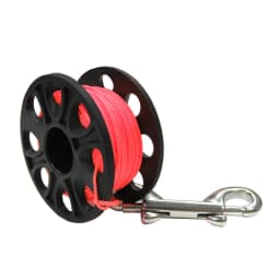 30M Scuba Diving POM Plastic Spool Finger Reel with Stainless Steel Double Ended Hook SMB Equipment Cave Dive