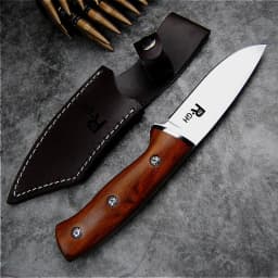 Japanese mirror-polished high-gloss 9CR18Mov knife - a practical outdoor self-defense blade for camping