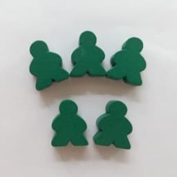 10PCS with 1 Wood Dice Big Wooden Humanoid Big Meeples Chess Pieces For Meeple Carcassonne Board Game Accessories 1.9*2.4*1CM