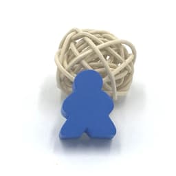 10PCS with 1 Wood Dice Big Wooden Humanoid Big Meeples Chess Pieces For Meeple Carcassonne Board Game Accessories 1.9*2.4*1CM
