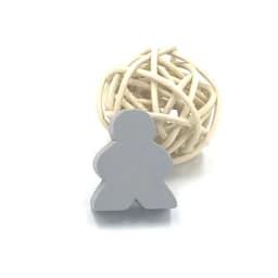 10PCS with 1 Wood Dice Big Wooden Humanoid Big Meeples Chess Pieces For Meeple Carcassonne Board Game Accessories 1.9*2.4*1CM