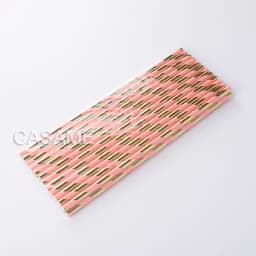 25pcs Metallic Gold heart star Foil Stripe Paper Straws Silver chevron Wedding Party Decor