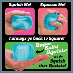 Schylling Needoh Nice Cube Sensory Stress Reliever Fidget Tool for Anxiety &Focus Desk for Adults & Anti-Anxiety Squeeze Kids