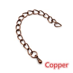 20pcs/lot 50mm/70mm 5*4mm Tone Extended Extension Tail Chain Necklace Tail Chain Connector Findings For Bracelet Base Tray