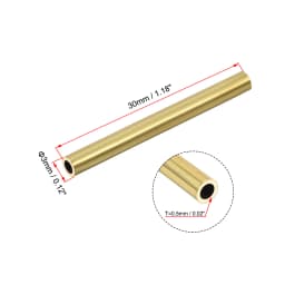 10Pcs Brass Round Tube 2-10mm OD 0.5mm/1mm Wall Thickness 30mm Length Seamless Pipe Tubing for DIY Crafts Macrame Wall Hanging