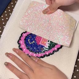 6-piece Bead Art Kit: Rainbow Glitter Fabric, Iron-On Beads, Baking Paper and Iron-On Fabric A Stylish Craft Kit Handcrafted Toy