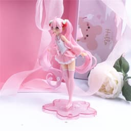 New Anime Hatsune Miku Action Figure Kawaii Collection Model Pink Sakura Kawaiii Doll Collectible Toys Cake Decor