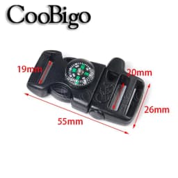 10pcs Paracord Bracelet Buckle Whistle Compass Fasteners for Jewelry Making Wristband DIY Craft Accessories Adjustable 15mm 20mm