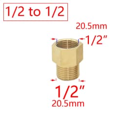 Brass 1/2" To 3/4 3/8 1 Inch Thread Connector Reducing Repair Joint For Faucet Bathroom Shower Coupler Copper Bubbler Adapter
