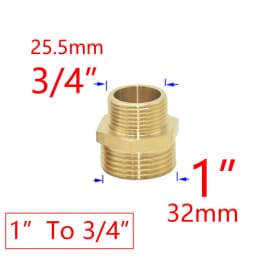 Brass 1/2" To 3/4 3/8 1 Inch Thread Connector Reducing Repair Joint For Faucet Bathroom Shower Coupler Copper Bubbler Adapter
