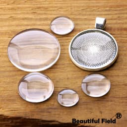 8mm 10mm 12mm 25mm 14mm 16mm 18mm 20mm 25mm Clear Glass Cabochons Blank Round Set Handmade Settings Stones Transparent Domed