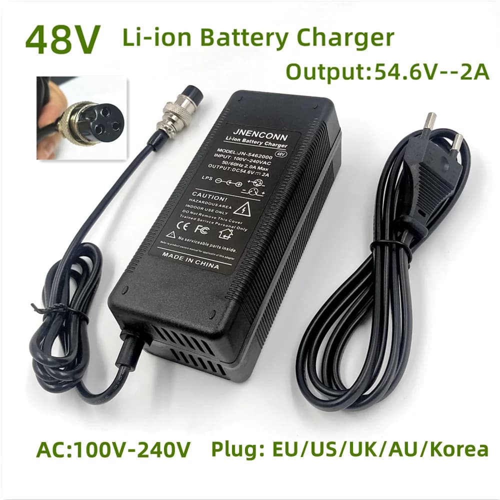48V Charger Output 54.6V2A Lithium Battery Charger for 48V Kugoo M4 kugoo X1 M4 Pro Speedway leger Mini 4 pro